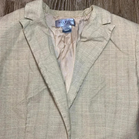 Womens Bill Burns Tan Blazer - 4 - Picture 3 of 8